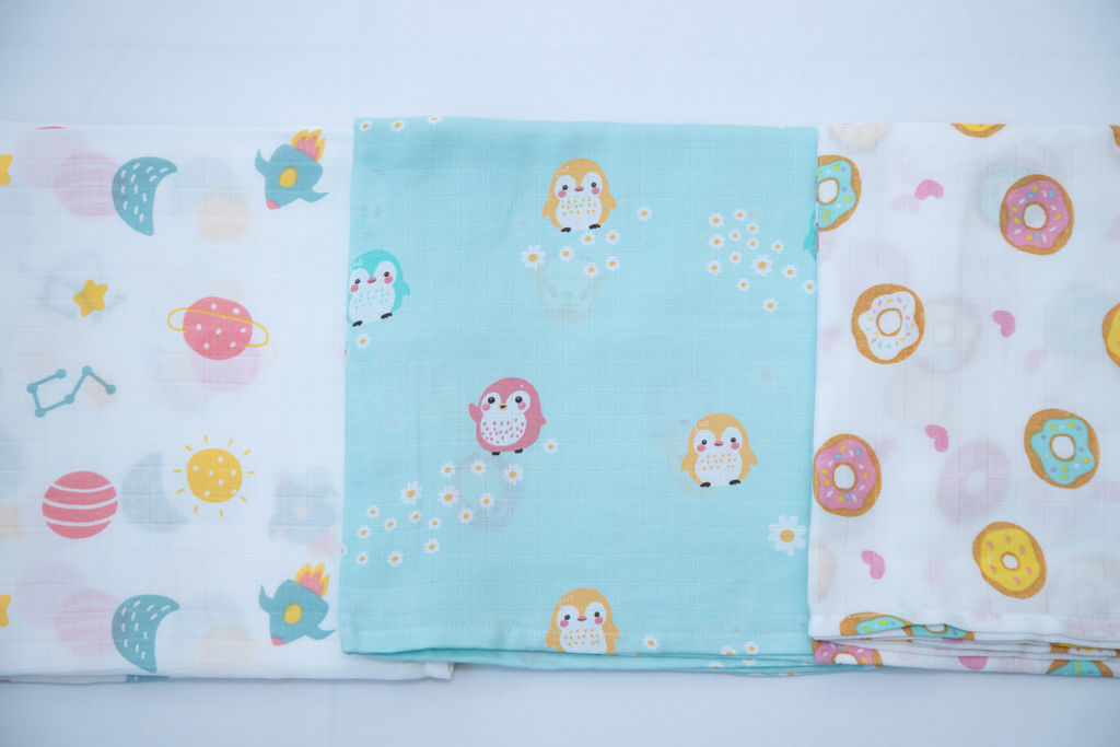Muslin Swaddles - 3 Pack