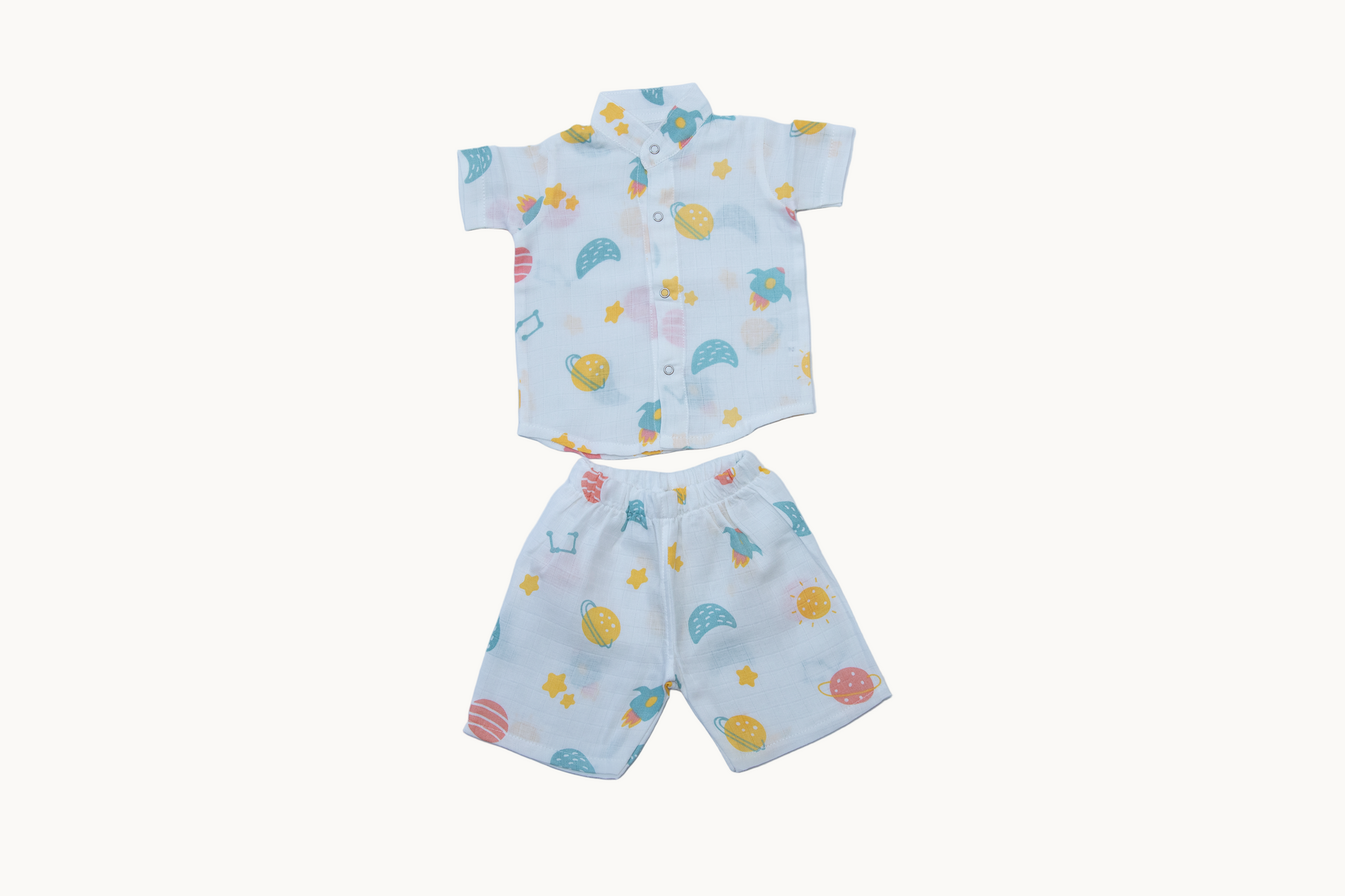 Muslin Baby Shirt & Shorts Set