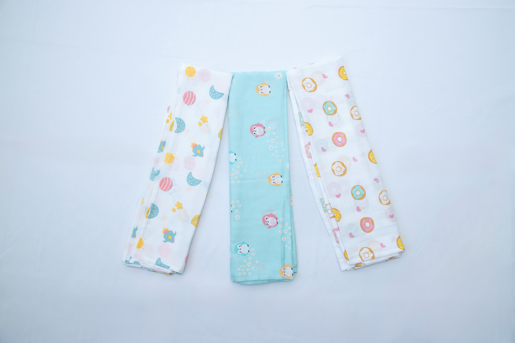 Muslin Swaddles - 3 Pack