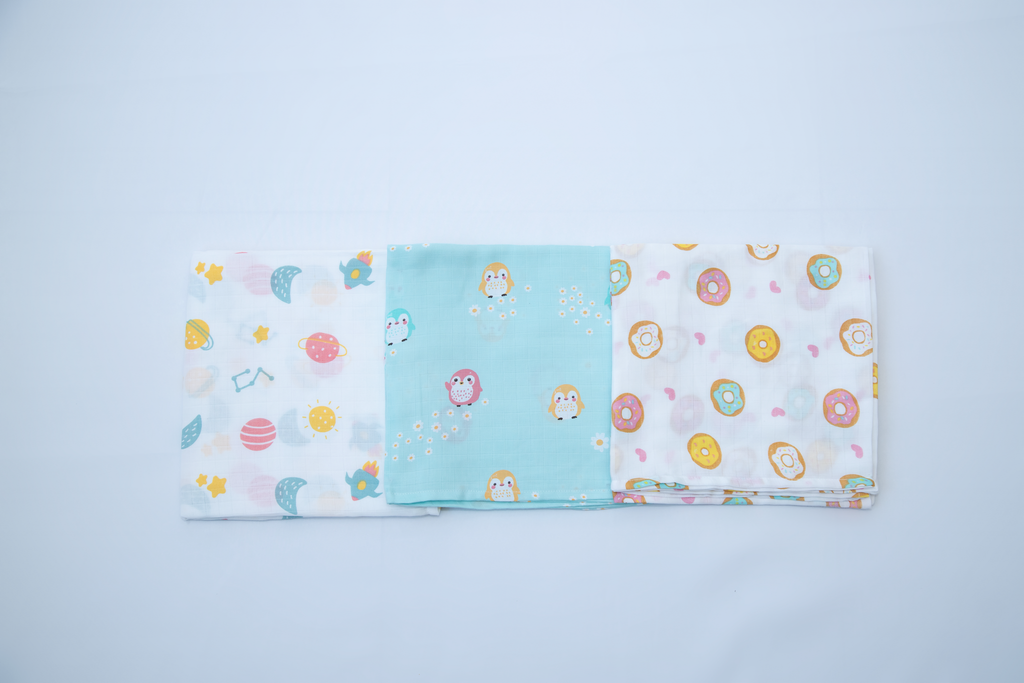 Muslin Swaddles - 3 Pack