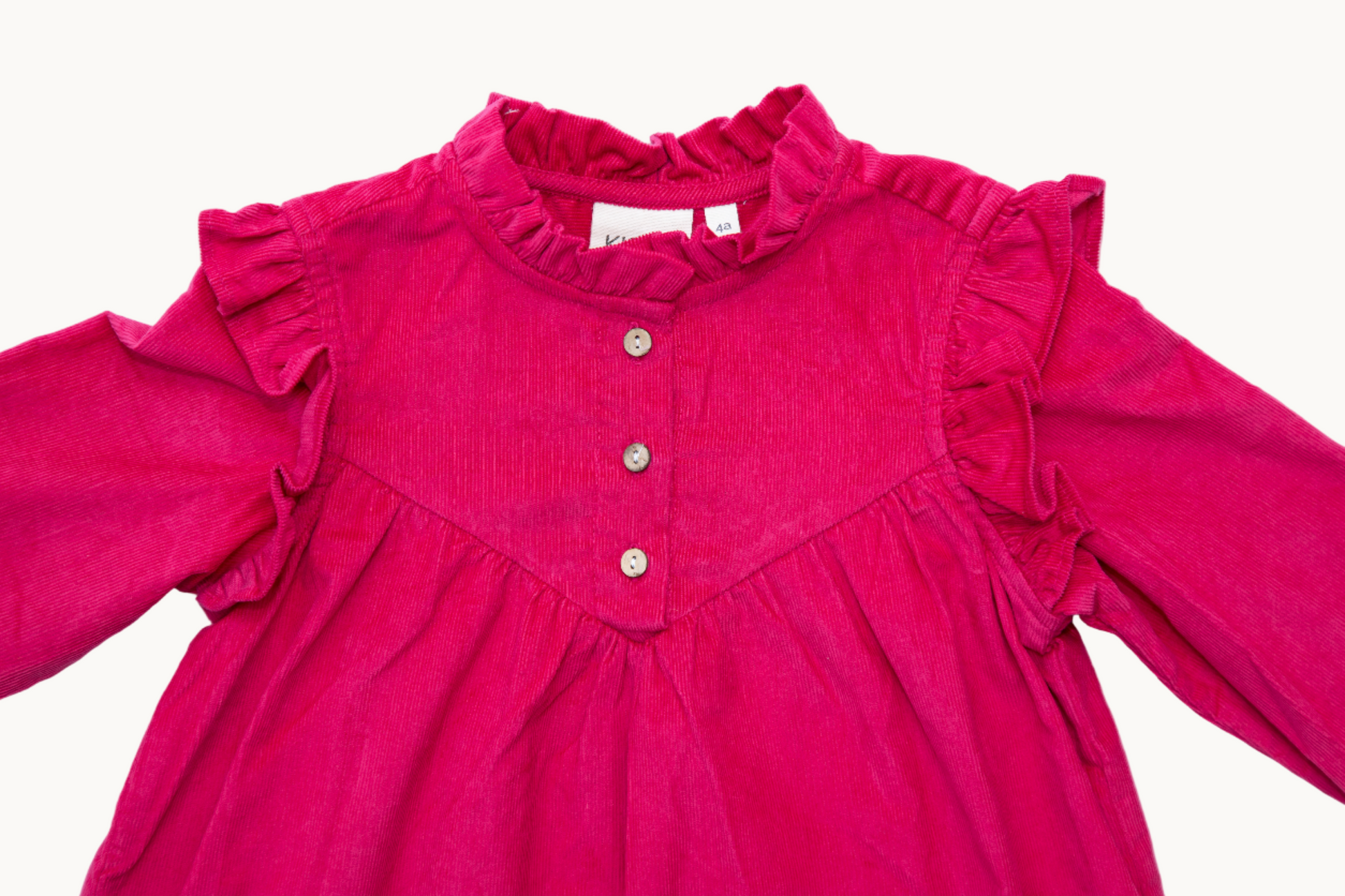 Fuschia Full Sleeve Ruffle Dress
