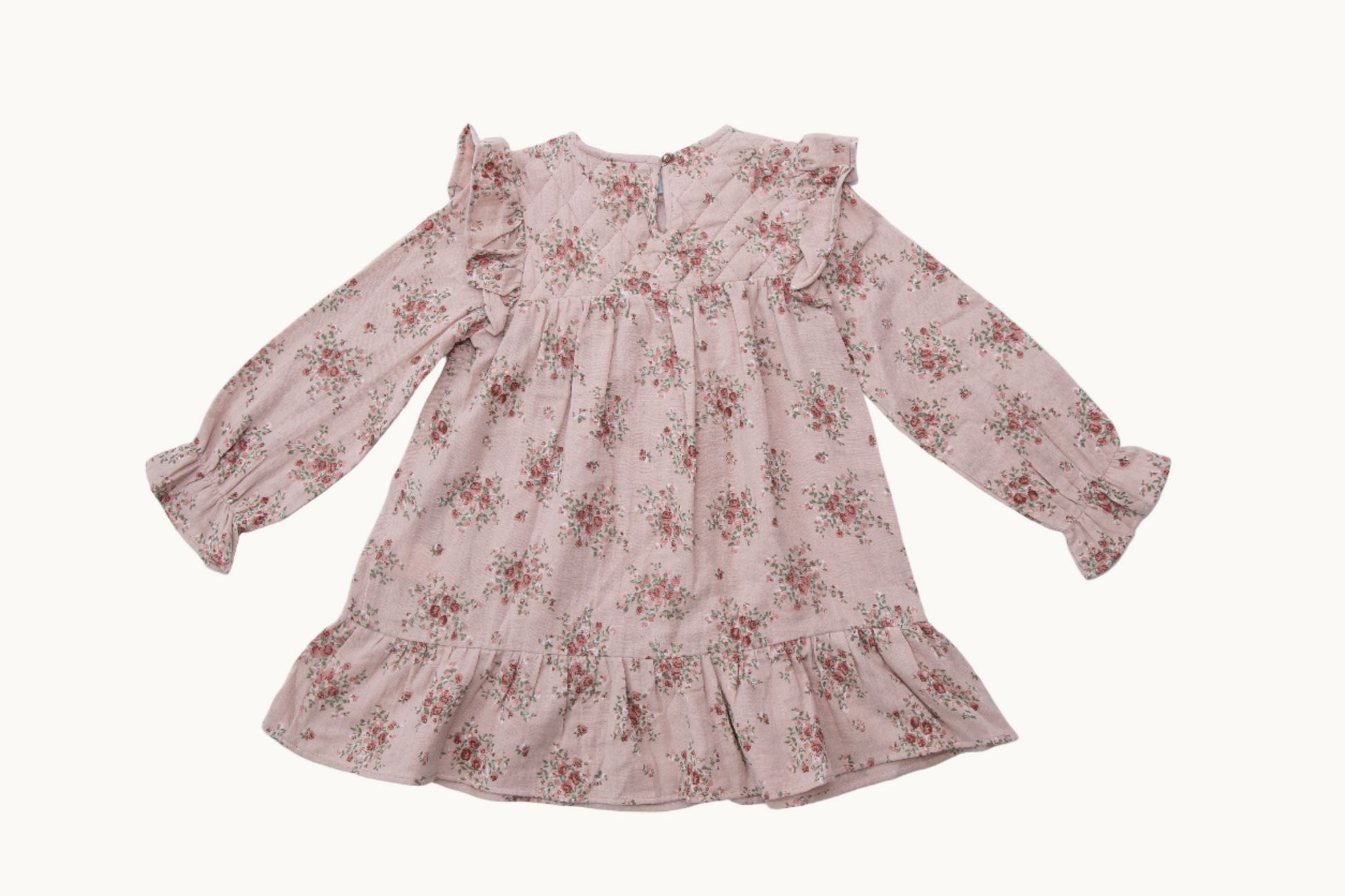 Blush Bloom Full Sleeve Ruffle Dress